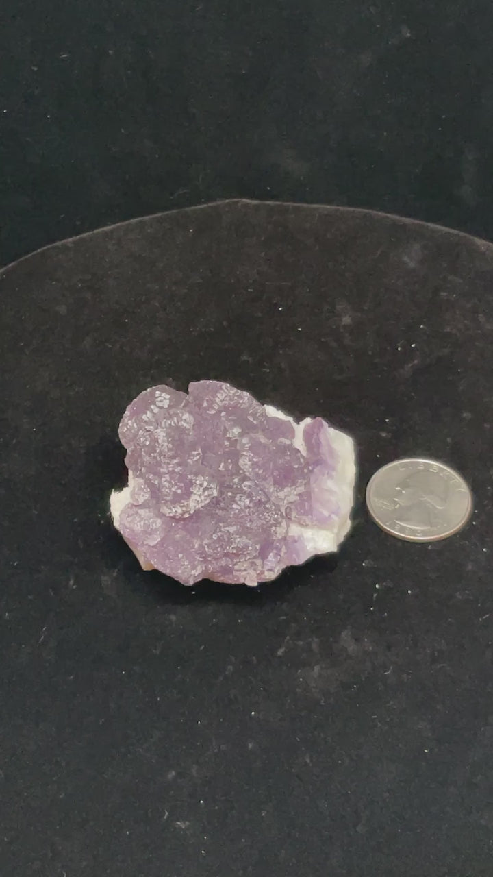 Purple Fluorite on Quartz - La Lupita, Mexico