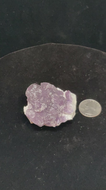 Purple Fluorite on Quartz - La Lupita, Mexico