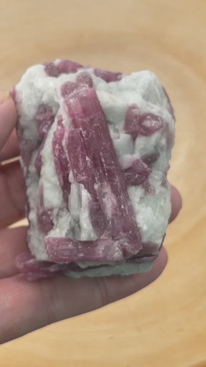 Pink Tourmaline in Quartz