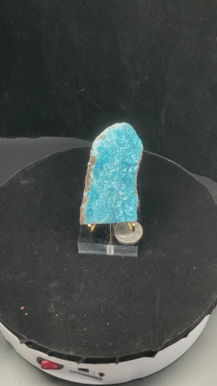 Shattuckite with Chrysocolla Slab - Namibia