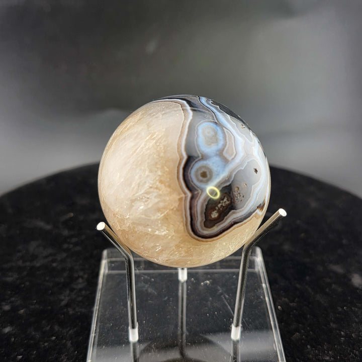 Black Phantom Agate Sphere