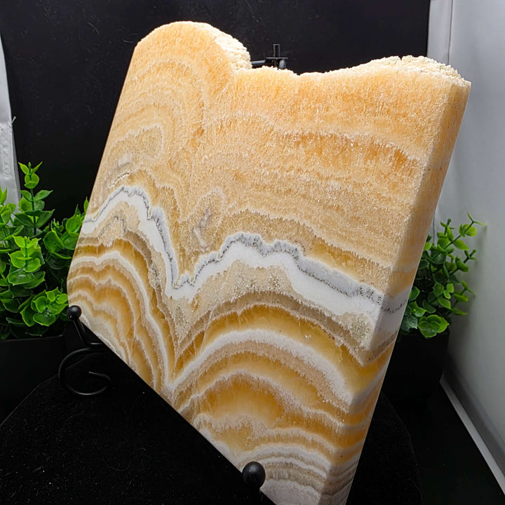 Yellow Banded Calcite Slab / Slice