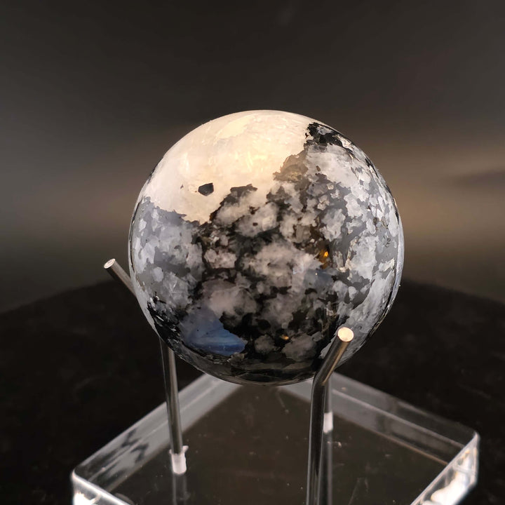 Polished Rainbow Moonstone Sphere - 49mm