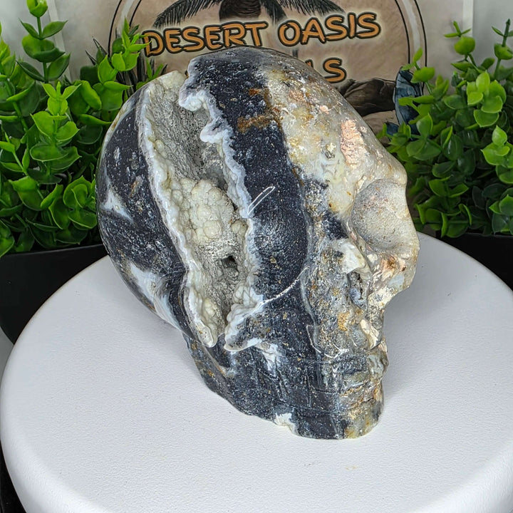 Jasper Skull Carving - 4 inch