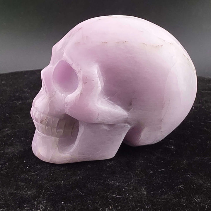 Kunzite Mineral Skull Carvings