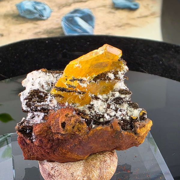 Wulfenite - Erupción-Ahumada Mine, Mexico
