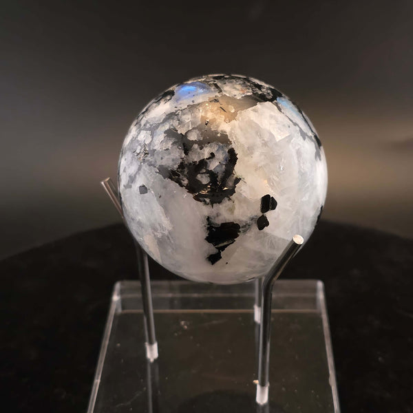 Polished Rainbow Moonstone Sphere - 49mm