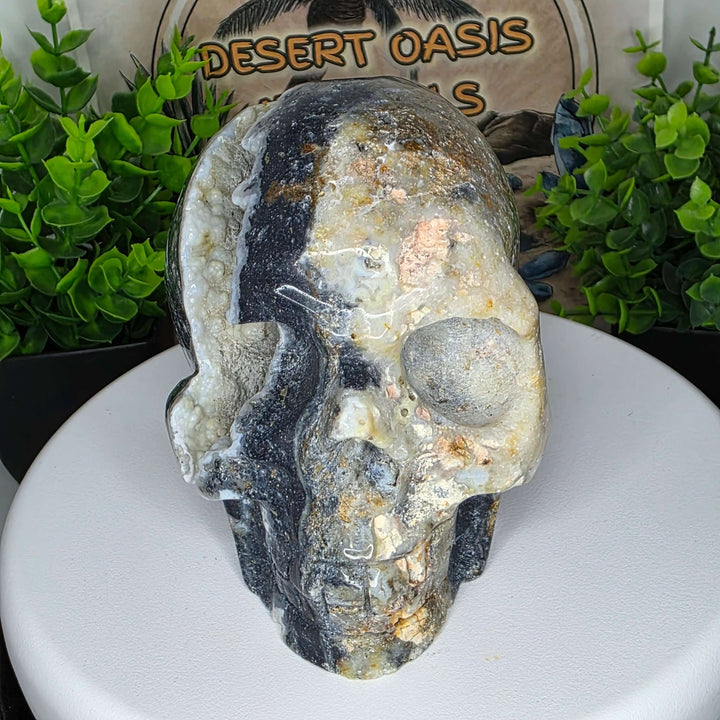 Jasper Skull Carving - 4 inch
