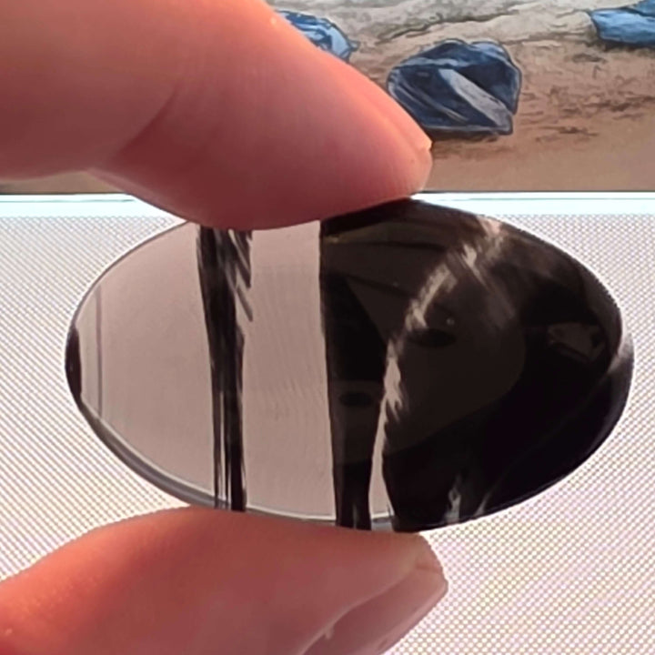 Unveil the captivating depths of our Midnight Lace Obsidian Cabochons These exquisitely polished cabochons feature the distinctive subtle banding and intricate patterns unique to Midnight Lace Obsidian, reminiscent of a moonlit night sky. Each pair is ele