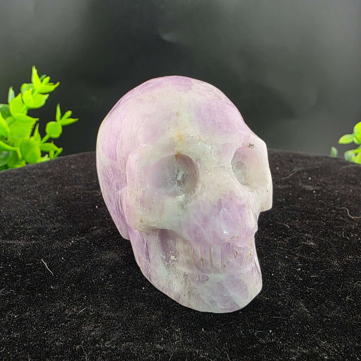 Kunzite Mineral Skull Carvings