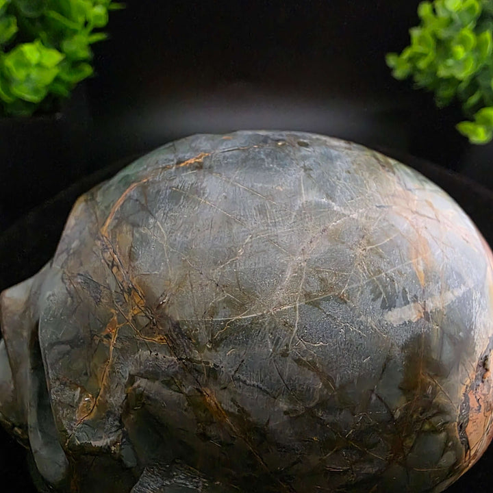 Cherry Creek Jasper Skull Carving - 4.5in