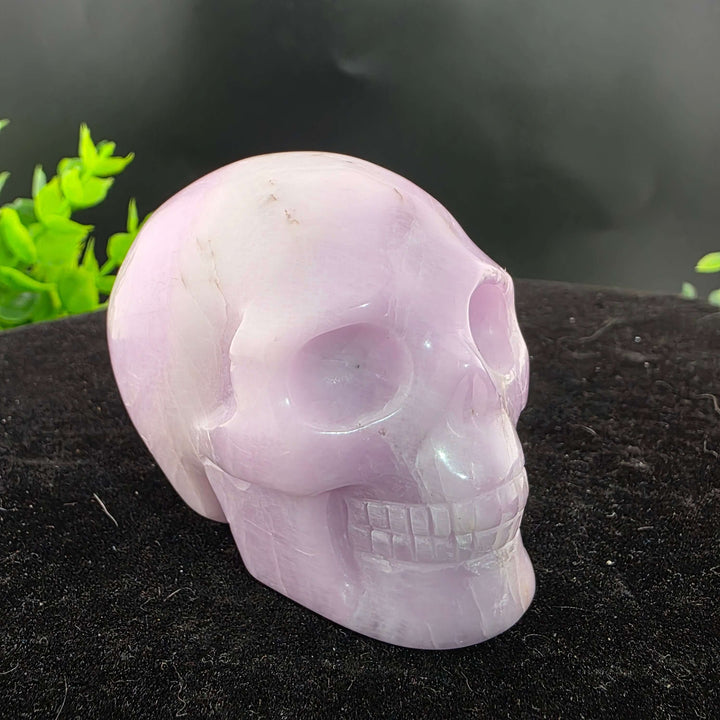 Kunzite Mineral Skull Carvings