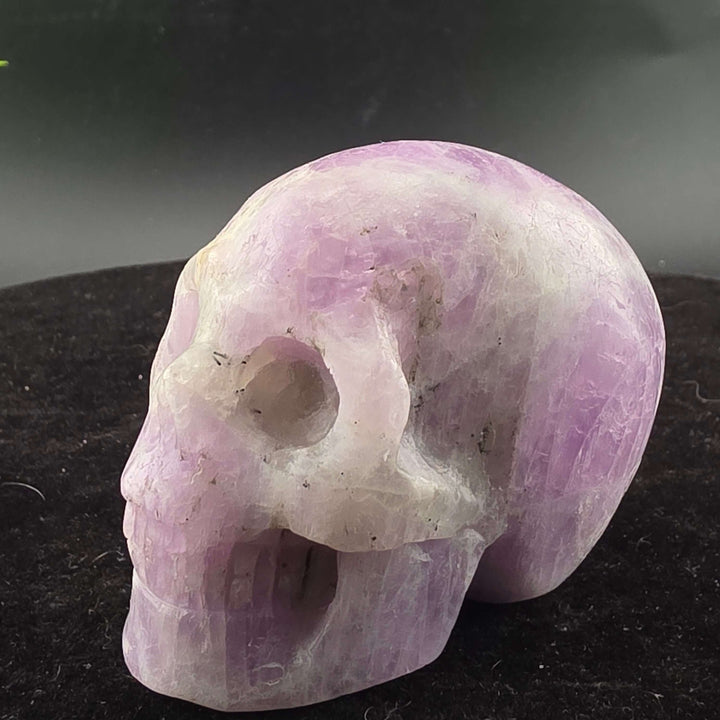 Kunzite Mineral Skull Carvings
