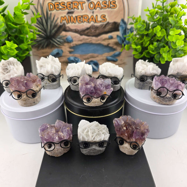 Ready for a crystal clear dose of cute? Meet Crystal Buddies! These aren't just any crystals; they're natural carvings with serious personality. Think tiny, wise-looking companions, often called Crystal Hedgehogs, complete with adorable glasses. They're a