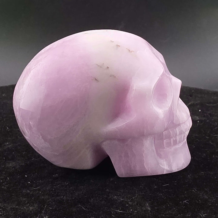Kunzite Mineral Skull Carvings