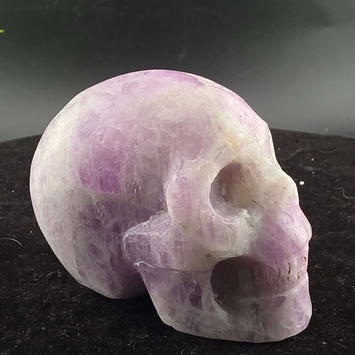 Kunzite Mineral Skull Carvings
