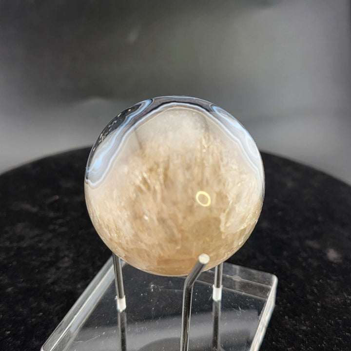 Black Phantom Agate Sphere