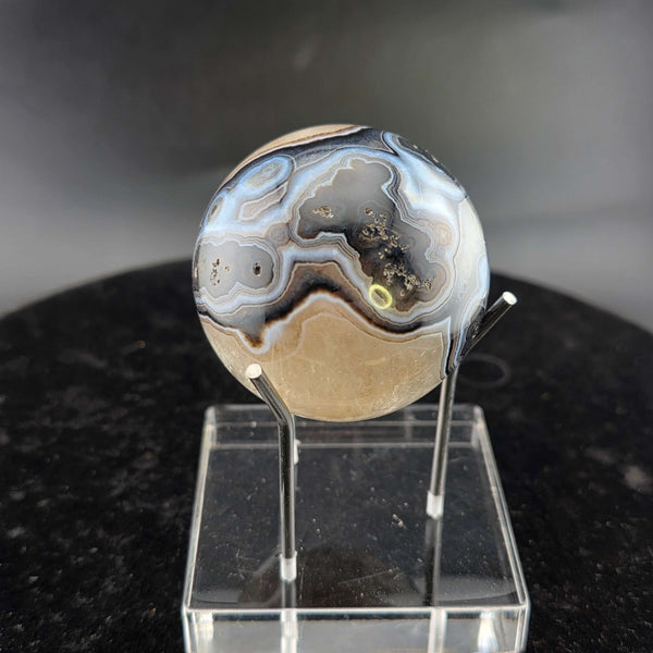 Black Phantom Agate Sphere