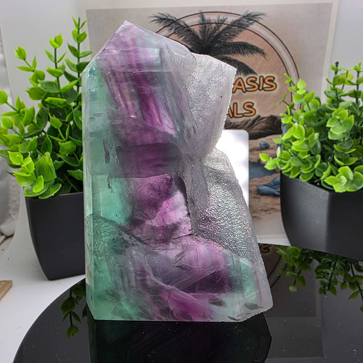 Polished Rainbow Fluorite Tower