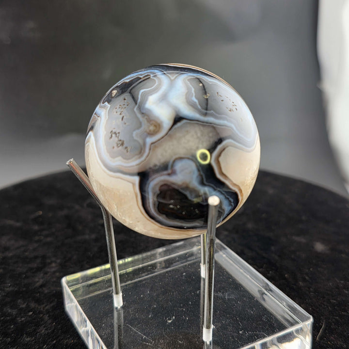 Black Phantom Agate Sphere